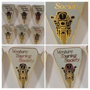 Yamaha Venture Touring Society VTS motorcycle pins lot of 6 years 1 2 & 3 vtg